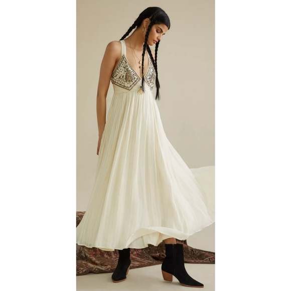 59. Anthropologie Zvezda Embellished Maxi Dress - Picture 5 of 11